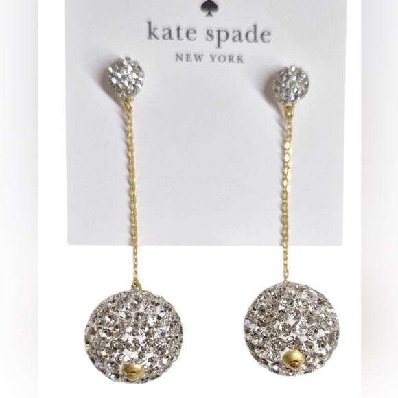 New Kate Spade Razzle Dazzle Linear Earrings - Picture 4 of 8
